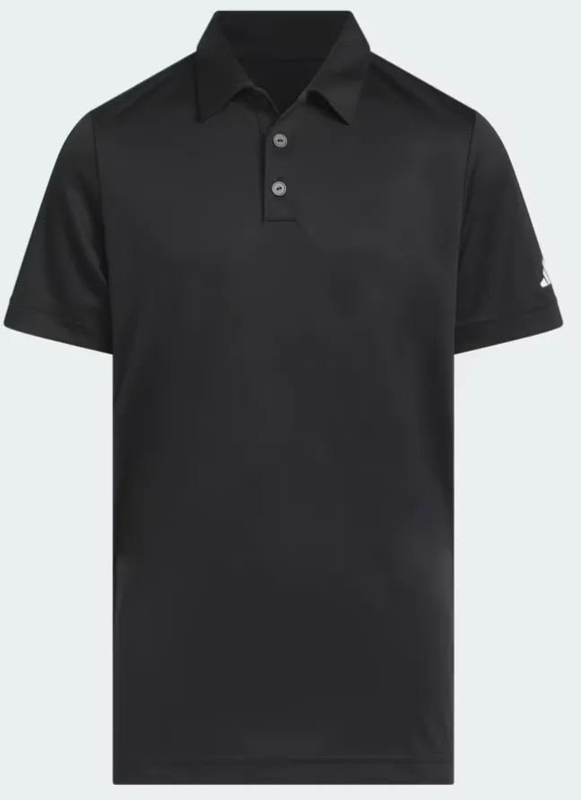 [KF2633-78] Adidas Junior Golf Shirt | B Performance Polo | Black (7 to 8)