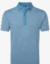 Footjoy Mens Golf Shirt | EU Star Geo Jacquard | Coastal Blue