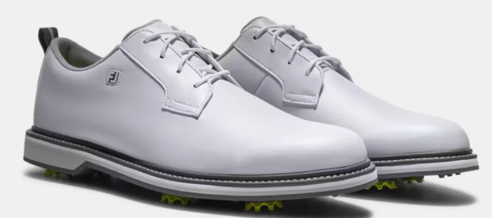 [57081M8] FootJoy Mens Golf Shoes | Vanguard | White-Grey-Green (UK7)