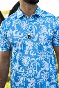 Custom Apparel Mens Golf Shirt | Dryflex | Island Tide | Ocean-Blue