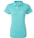 FootJoy Womens Golf Shirt | EU Stretch Pique Solid Polo | Aqua