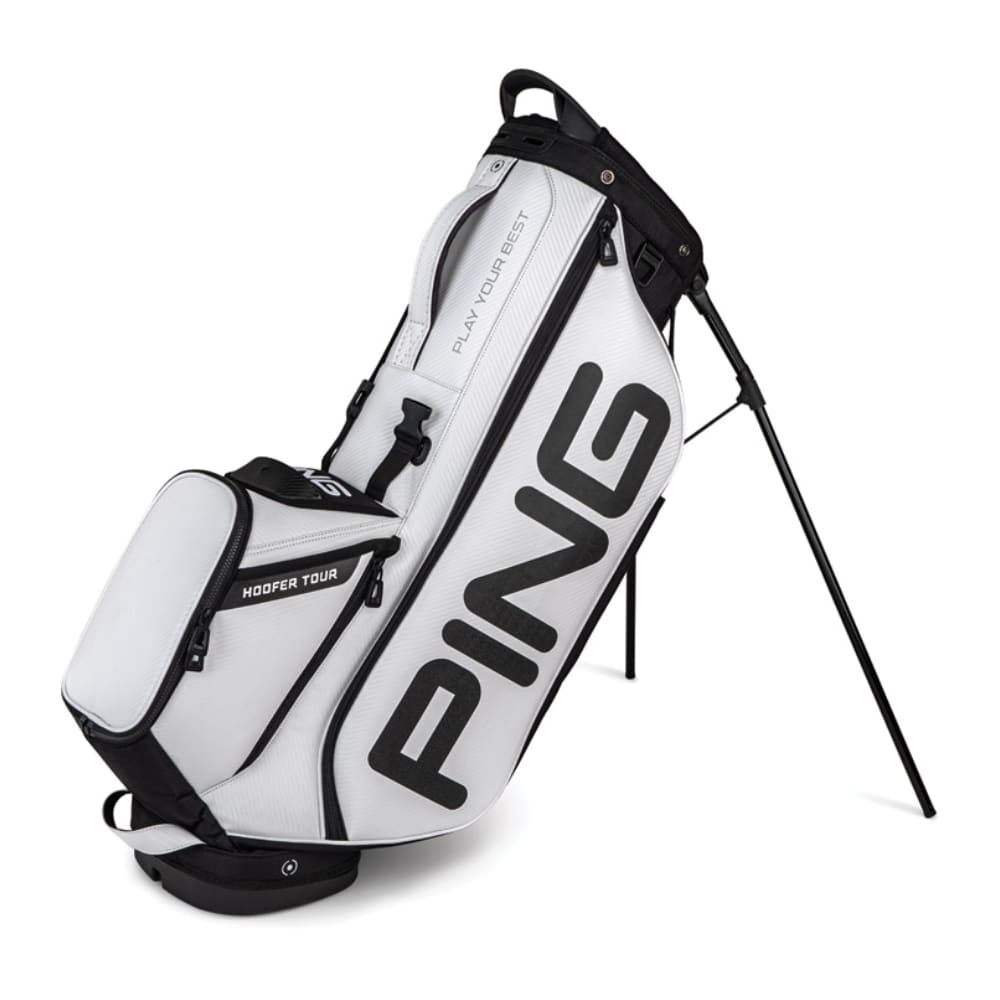 [4HTB] Ping Golf Bag | Hoofer Tour Stand | White-Black