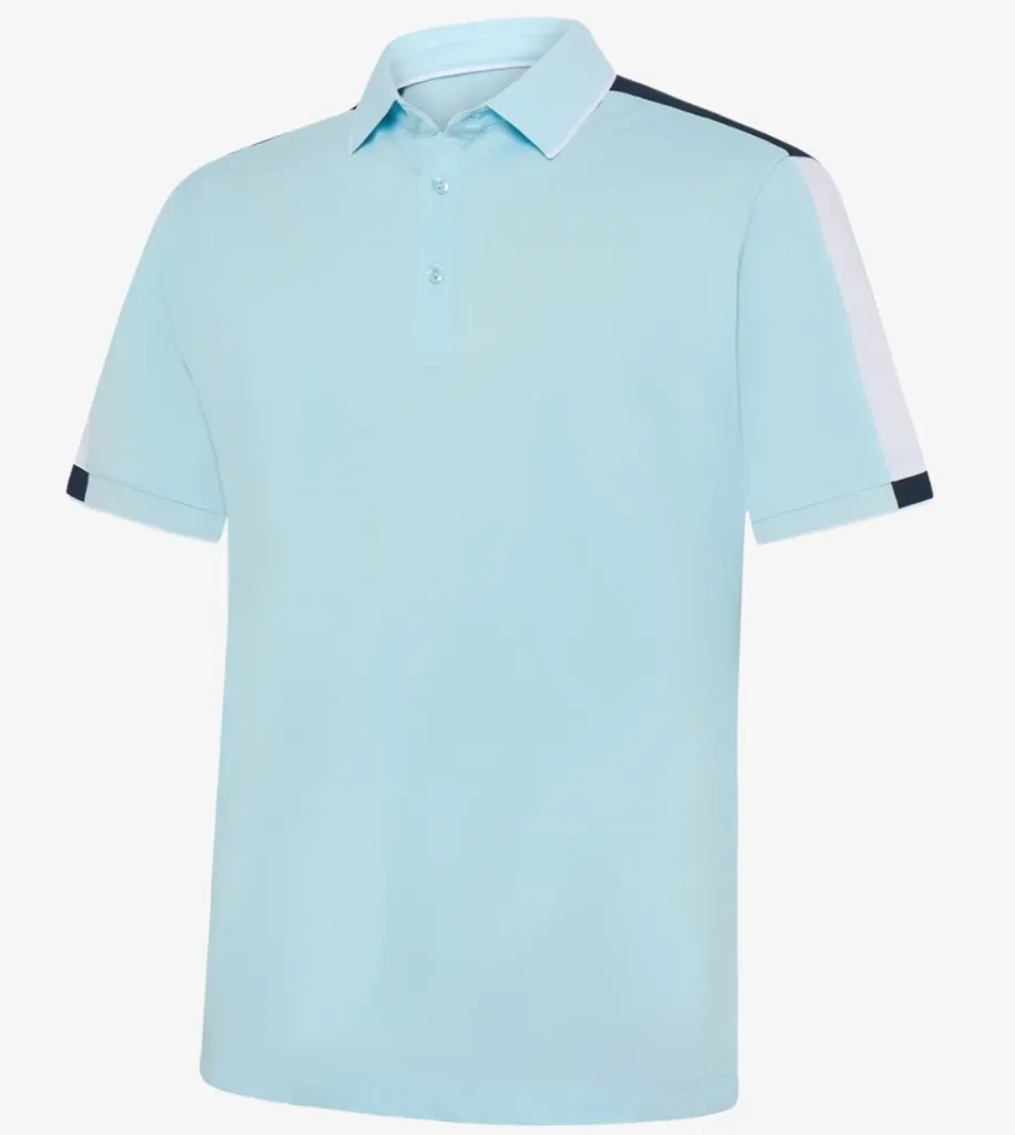 [D01001618706S] Galvin Green Mens Golf Shirt | Mulligan | Crystal Blue-White (S)