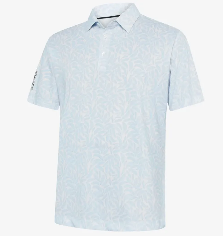 [D01001638759S] Galvin Green Mens Golf Shirt | Muir | Crystal Blue (S)