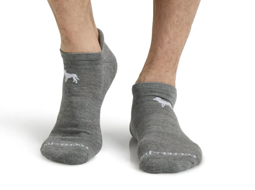[4000932G] Cutter and Buck Mens Golf Socks | Anklet | Grey