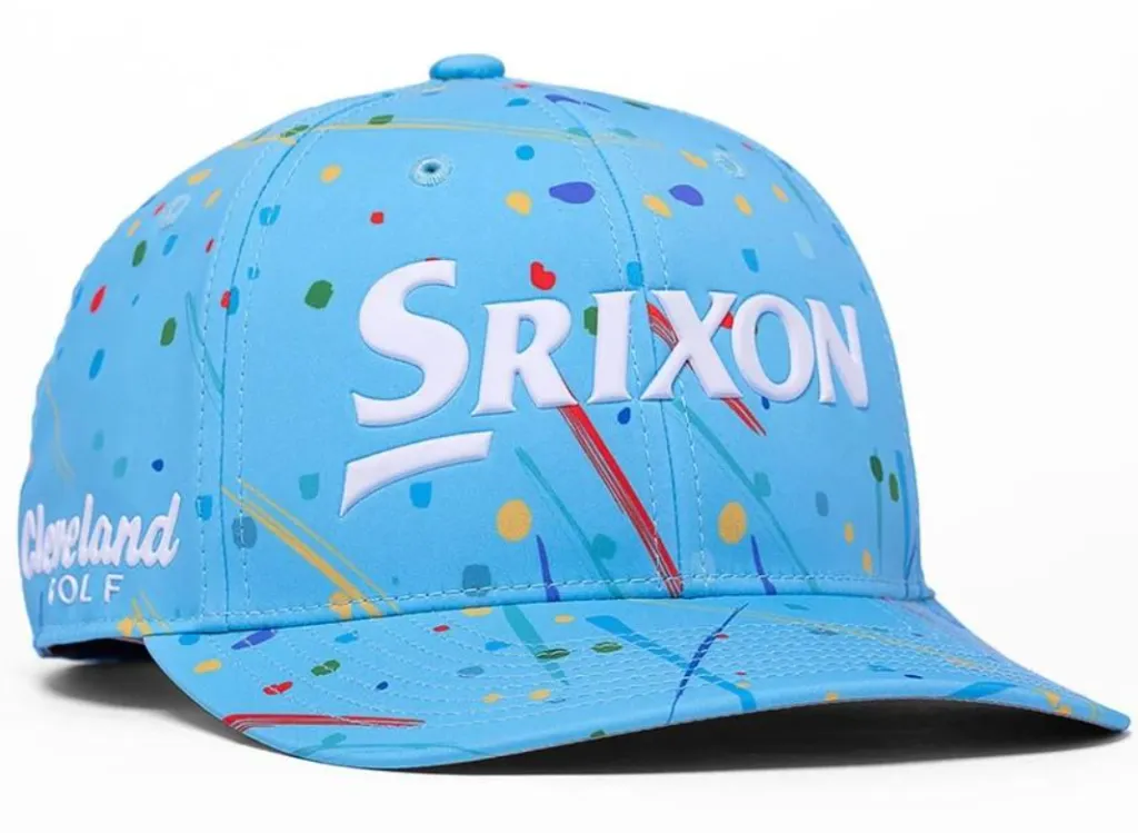 [12137523] Srixon Mens Golf Cap | Limited Edition | Ink Splatter (Black)