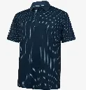 Galvin Green Mens Golf Shirt | Medley | Crystal Blue-Navy