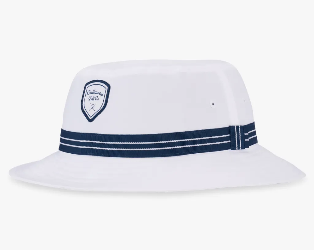[4001594G-13] Callaway Mens Bucket Hat | White-Navy (L/XL)