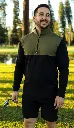 Custom Apparel Mens Golf Jersey | Thermal | Olive-Black