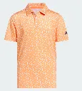 Adidas Junior Boys Golf Shirt | Scripted Polo | Frozen Turbo