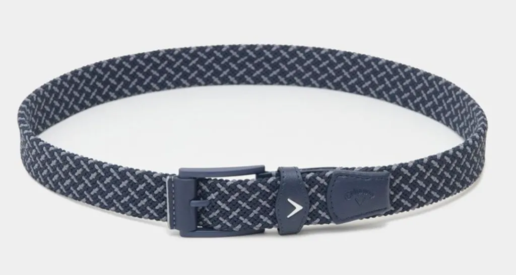 Callaway Mens Golf Belt | Woven Zig Zag | Navy