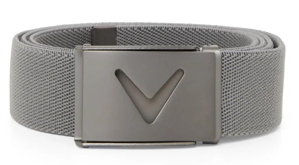 [4000938G-14-13] Callaway Mens Golf Belt | Woven Zig Zag | Grey (L/XL)