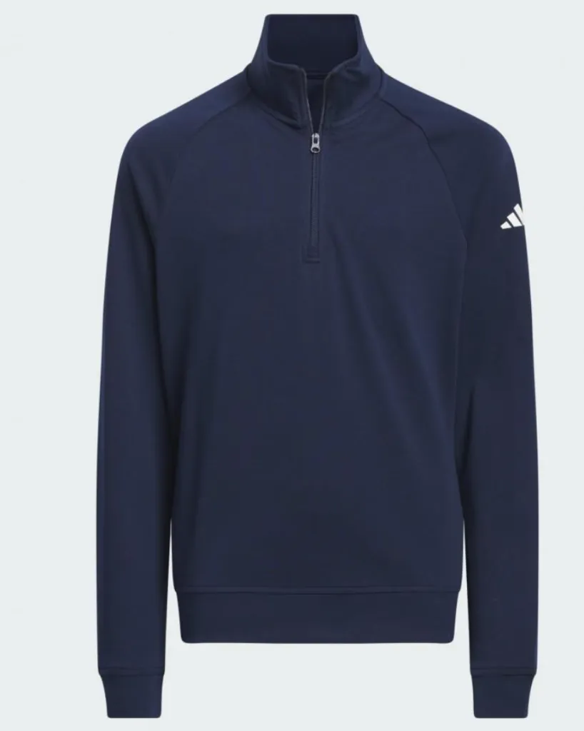 Adidas Junior Unisex Golf Midlayer | Quarter Zip | Collegiate Navy