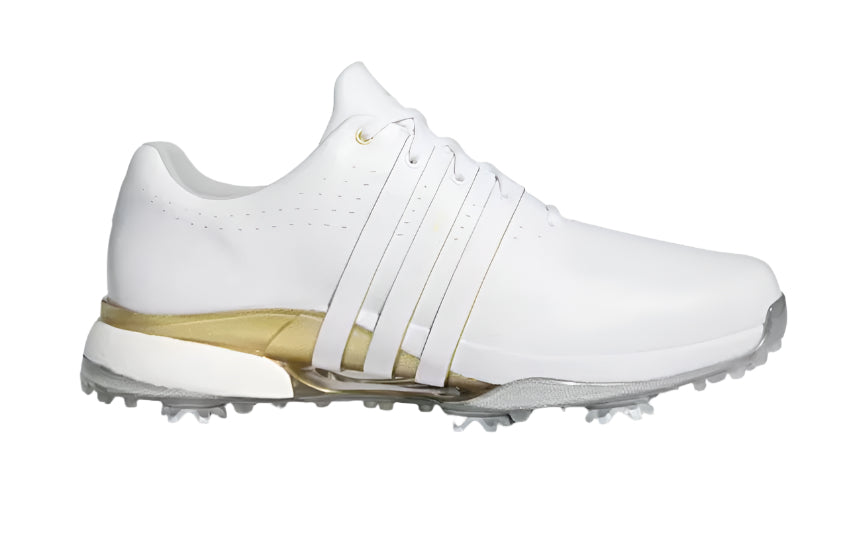 [IE33677] Adidas Mens Golf Shoes | Tour 360 24 | Gold-Silver (UK7)