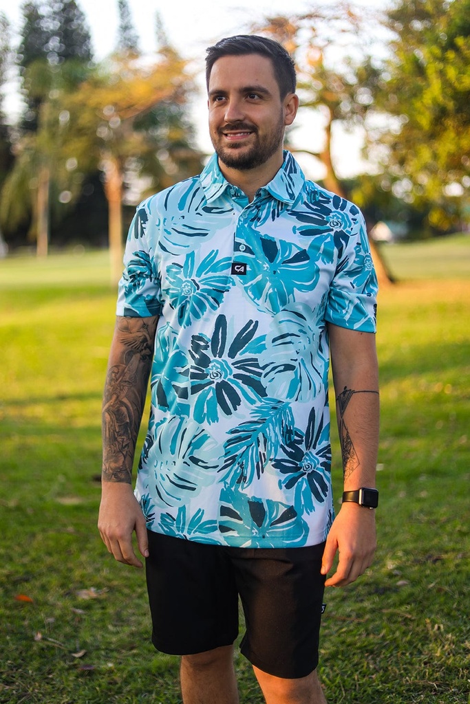 Custom Apparel Mens Funky Golf Shirt | Aloha