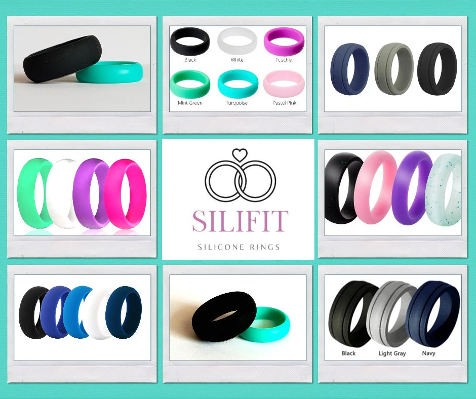 [SKUIQ916] Silifit | Silicone Rings (Black, 6)