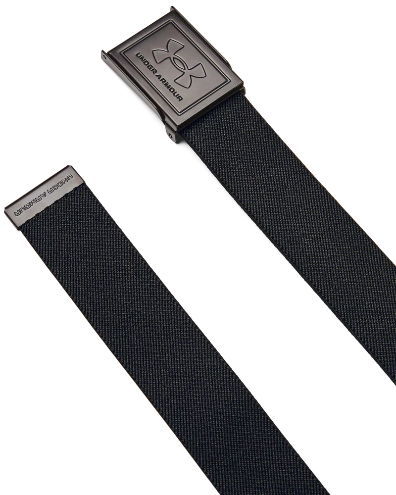 [1383935-001- OSFM] Under Armour Mens Golf Belt | Stretch Webbing (Black)