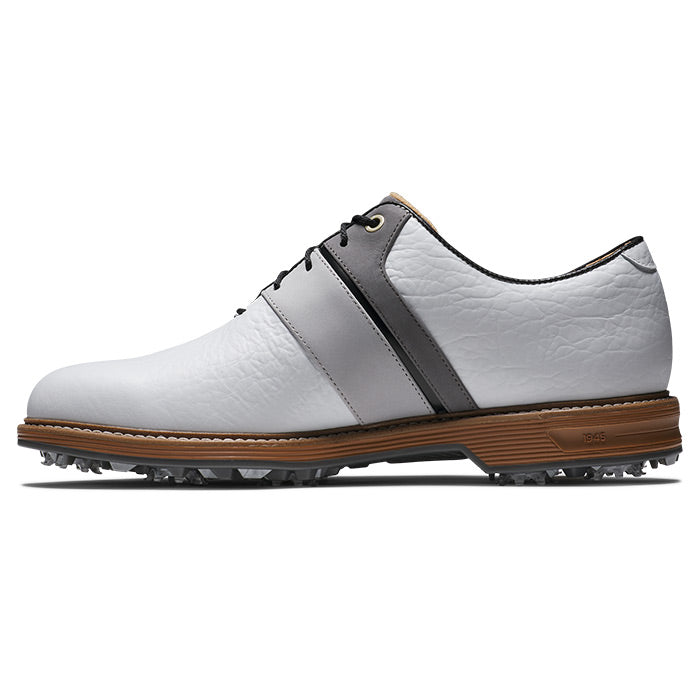 [54533075M] Footjoy Mens Golf Shoes | Premiere Series Packard | White-Grey-Black 1d (UK7.5)