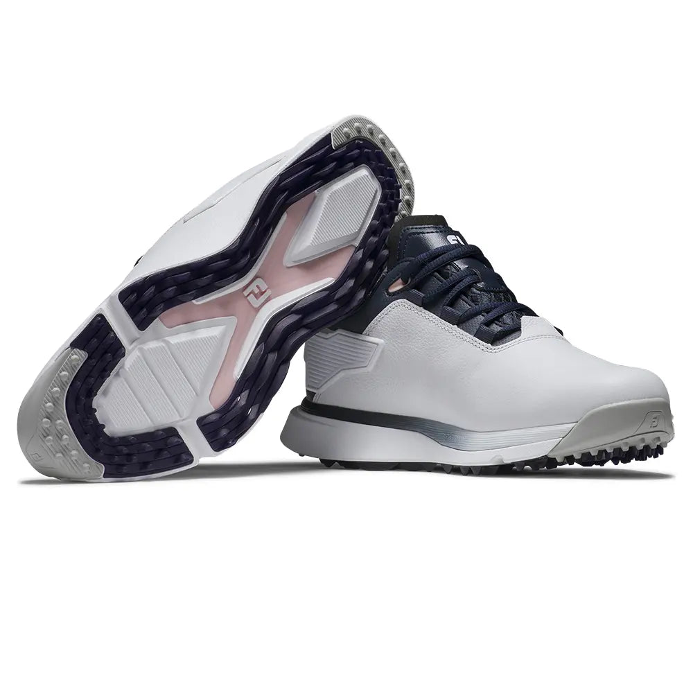 [98220075W] Footjoy Womens Golf Shoes | Pro SLX | White-Navy-Pink 79 (UK5.5)
