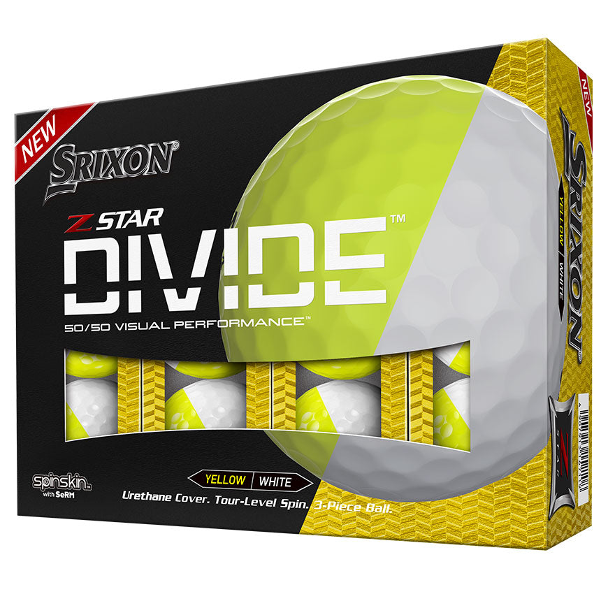 [77481586] Srixon Golf Balls | Z-Star 9 Divide | Yellow White