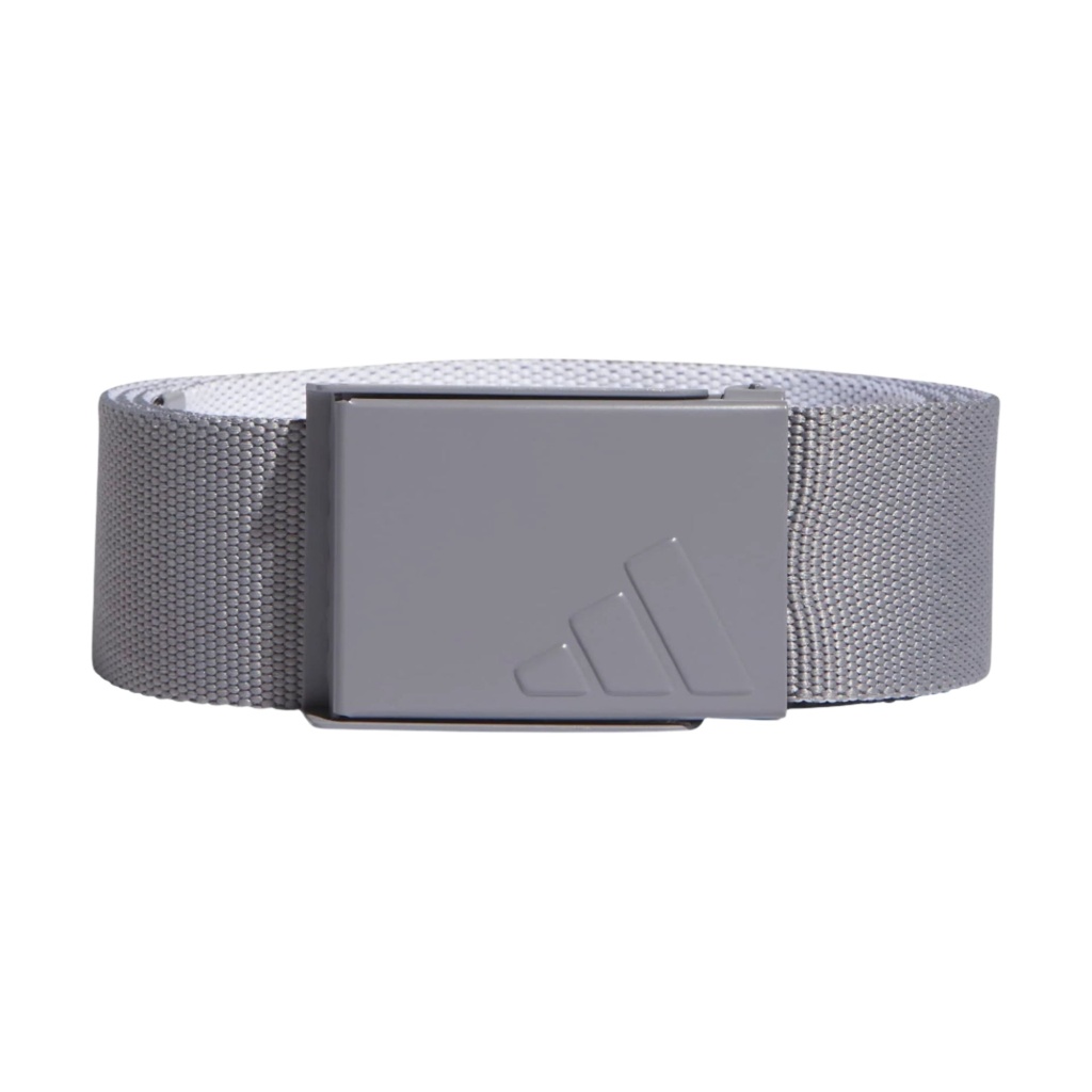 [IQ2909] Adidas Mens Golf Belt | Reversible Webbing | Grey-White OSFA