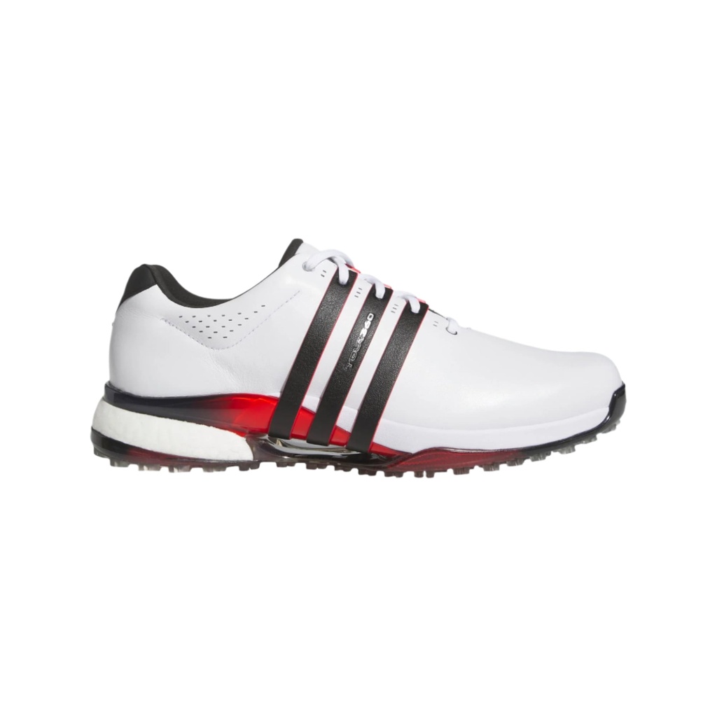 [IH5991-1] Adidas Mens Golf Shoes | Tour 360 Spikeless | White-Black-Red (UK9)