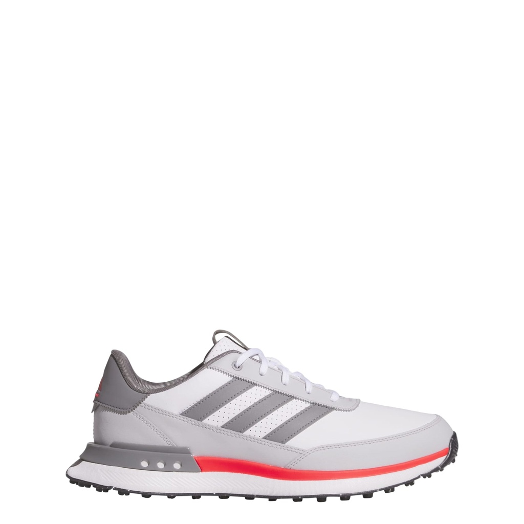 [JI40358] Adidas Mens Golf Shoes | S2G Leather Spikeless | White-Grey-Red (UK8)