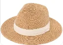 360Five Womens Fedora Hat | Summer | Camel-White